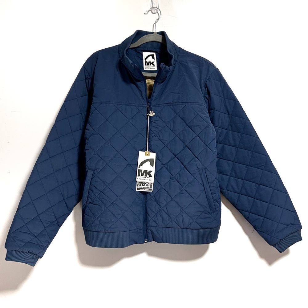 NWT Mountain Khakis Blue Work Quilted Jacket Men’s Medium Full Zipper New M